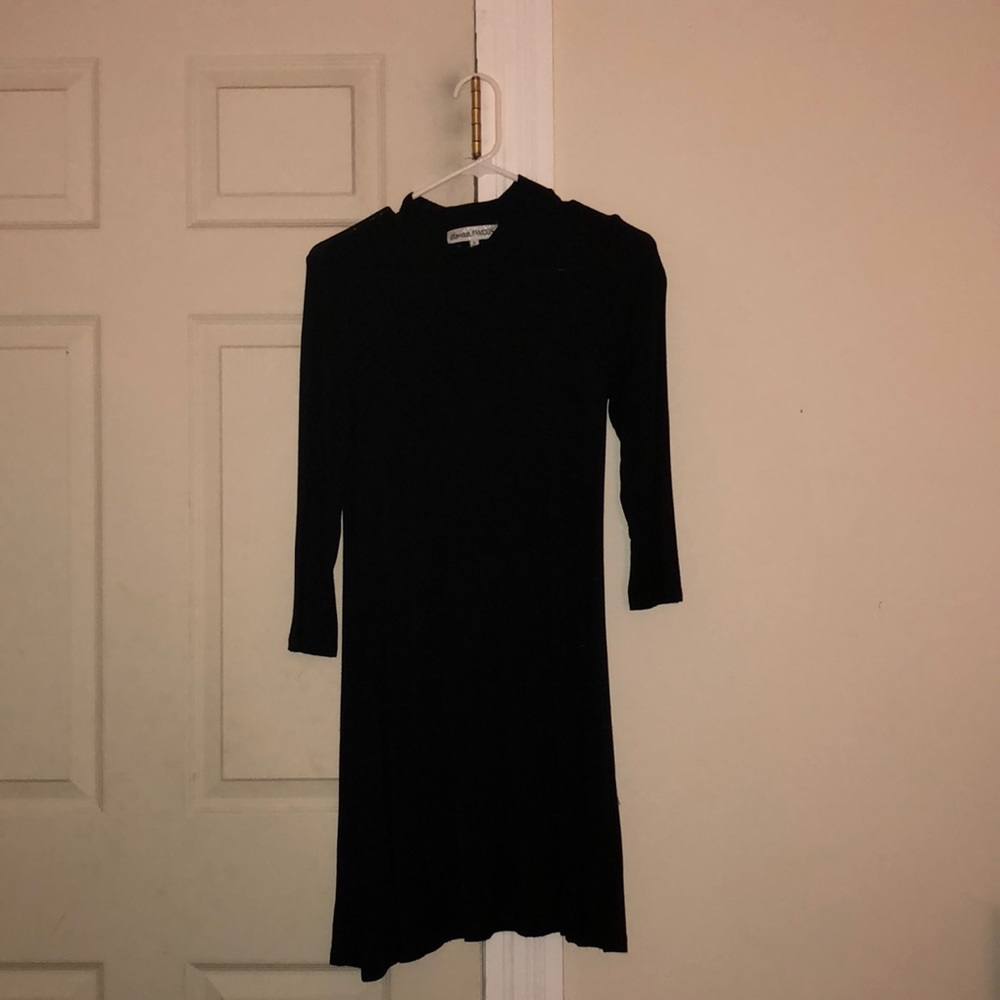 LONG SLEEVE BLACK DRESS // SIZE S